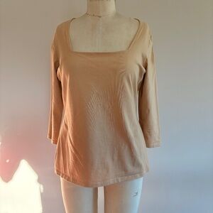 Nude Boston Proper Square Neckline Top Size L